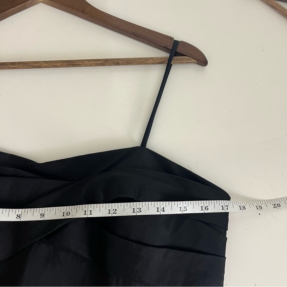 Alex Evenings Black Forman Midi Dress Sleeveless Strappy Floral Embellished 10 - Picture 7 of 9